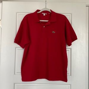 Men’s Red Lacoste Polo